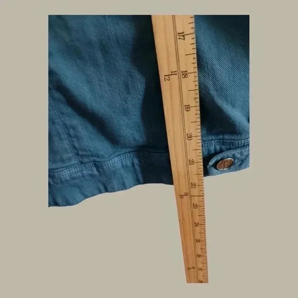 Paige denim jacket teal color size M - Picture 8 of 10